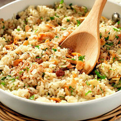 Arroz almendrado con pollo