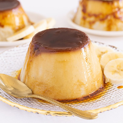 Flan de banana 